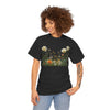 Wildflowers and White Roses, Graphic T-Shirts for Women, Floral Shirt, Womens Short Sleeve, Ladies Graphic Tees #5039TTS