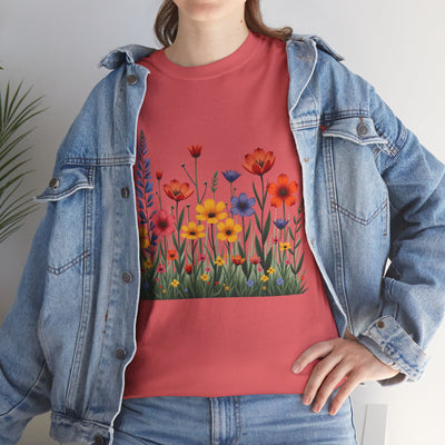 Wildflowers, Graphic T-Shirts for Women, Floral Shirt, Womens Short Sleeve, Ladies Graphic Tees #5117TTS