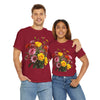 Wildflowers and Pink & Yellow Roses, Graphic T-Shirts for Women, Floral Shirt, Womens Short Sleeve, Ladies Graphic Tees #5138TTS