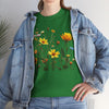 Wildflowers and a Yellow Rose, Graphic T-Shirts for Women, Floral Shirt, Womens Short Sleeve, Ladies Graphic Tees #5009TTS