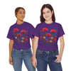 Wildflowers and Red Roses, Graphic T-Shirts for Women, Floral Shirt, Womens Short Sleeve, Ladies Graphic Tees #5034TTS