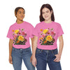 Wildflowers and Pink & Yellow Roses, Graphic T-Shirts for Women, Floral Shirt, Womens Short Sleeve, Ladies Graphic Tees #5148TTS