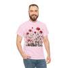 Wildflowers and Red Roses, Graphic T-Shirts for Women, Floral Shirt, Womens Short Sleeve, Ladies Graphic Tees #5035TTS