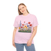 Wildflowers, Graphic T-Shirts for Women, Floral Shirt, Womens Short Sleeve, Ladies Graphic Tees #5117TTS