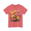 Wildflowers and Pink & Yellow Roses, Graphic T-Shirts for Women, Floral Shirt, Womens Short Sleeve, Ladies Graphic Tees #5142TTS