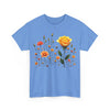 Wildflowers and a Yellow Rose, Graphic T-Shirts for Women, Floral Shirt, Womens Short Sleeve, Ladies Graphic Tees #5010TTS