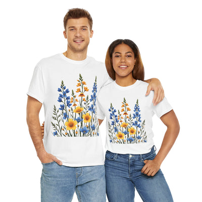 Wildflowers, Graphic T-Shirts for Women, Floral Shirt, Womens Short Sleeve, Ladies Graphic Tees #5121TTS