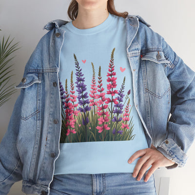 Wildflowers, Graphic T-Shirts for Women, Floral Shirt, Womens Short Sleeve, Ladies Graphic Tees #5119TTS