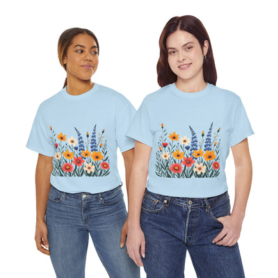 Wildflowers, Graphic T-Shirts for Women, Floral Shirt, Womens Short Sleeve, Ladies Graphic Tees #5111TTS