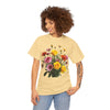 Wildflowers and Pink & Yellow Roses, Graphic T-Shirts for Women, Floral Shirt, Womens Short Sleeve, Ladies Graphic Tees #5138TTS