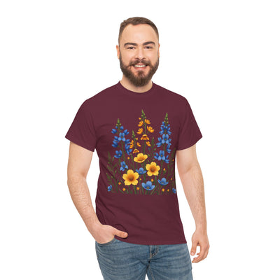 Wildflowers, Graphic T-Shirts for Women, Floral Shirt, Womens Short Sleeve, Ladies Graphic Tees #5121TTS