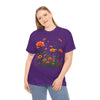 Wildflowers and Orange Roses, Graphic T-Shirts for Women, Floral Shirt, Womens Short Sleeve, Ladies Graphic Tees #5046TTS