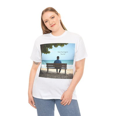 Have You Forgiven Your Ex?Man on Bench Looking at Waves, Forgiving T-Shirt, Forgiveness, Relationship Healing Top #5005STS