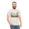 Wildflowers and White Roses, Graphic T-Shirts for Women, Floral Shirt, Womens Short Sleeve, Ladies Graphic Tees #5039TTS