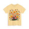 Wildflowers and Pink & Yellow Roses, Graphic T-Shirts for Women, Floral Shirt, Womens Short Sleeve, Ladies Graphic Tees #5140TTS