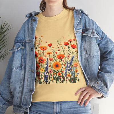 Wildflowers, Graphic T-Shirts for Women, Floral Shirt, Womens Short Sleeve, Ladies Graphic Tees #5105TTS