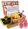 1 open insulated wicker picnic baskets