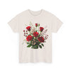 Wildflowers and Red Roses, Graphic T-Shirts for Women, Floral Shirt, Womens Short Sleeve, Ladies Graphic Tees #5130TTS
