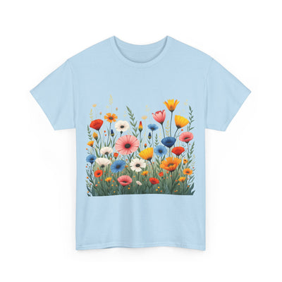 Wildflowers, Graphic T-Shirts for Women, Floral Shirt, Womens Short Sleeve, Ladies Graphic Tees #5108TTS