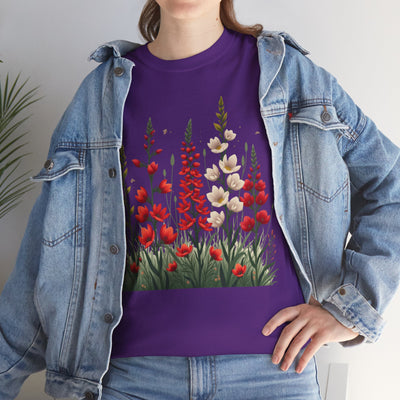 Wildflowers, Graphic T-Shirts for Women, Floral Shirt, Womens Short Sleeve, Ladies Graphic Tees #5122TTS