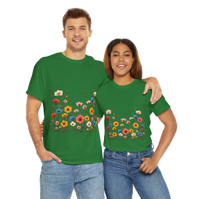 Wildflowers, Graphic T-Shirts for Women, Floral Shirt, Womens Short Sleeve, Ladies Graphic Tees #5106TTS