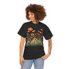 Wildflowers and Orange Roses, Graphic T-Shirts for Women, Floral Shirt, Womens Short Sleeve, Ladies Graphic Tees #5045TTS