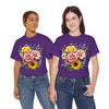 Wildflowers and Pink & Yellow Roses, Graphic T-Shirts for Women, Floral Shirt, Womens Short Sleeve, Ladies Graphic Tees #5145TTS
