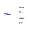 Kwik-Covers 8' Rectangle Plastic Table Covers 30" x 96", Bundle of 5 (Royal Blue)