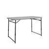 COSCO 4 ft. Fold-in-Half Portable Utility Table, Gray, Indoor/Outdoor, for Crafting, Tailgating, & Camping, Grey