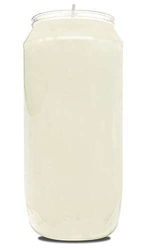 Hyoola 7 Day White Prayer Candles, 10 Pack - 6" Tall Pillar Candles for Religious, Memorial, Party Decor, Vigil and Emergency Use - Vegetable Oil Wax in Plastic Jar Container
