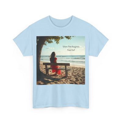 Have You Forgiven Your Ex?Woman on Bench Looking at Waves, Forgiving T-Shirt, Forgiveness, Relationship Healing Top #5002STS