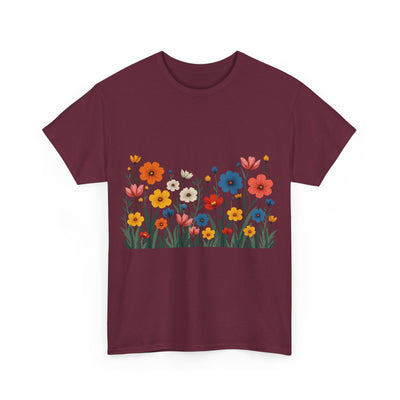 Wildflowers, Graphic T-Shirts for Women, Floral Shirt, Womens Short Sleeve, Ladies Graphic Tees #5112TTS