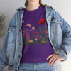 Wildflowers and a Red Rose, Graphic T-Shirts for Women, Floral Shirt, Womens Short Sleeve, Ladies Graphic Tees #5008TTS