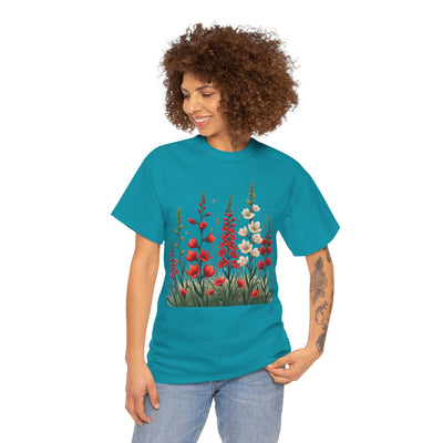 Wildflowers, Graphic T-Shirts for Women, Floral Shirt, Womens Short Sleeve, Ladies Graphic Tees #5122TTS