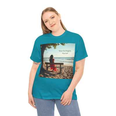 Have You Forgiven Your Ex?Woman on Bench Looking at Waves, Forgiving T-Shirt, Forgiveness, Relationship Healing Top #5002STS
