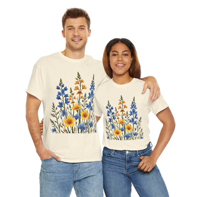 Wildflowers, Graphic T-Shirts for Women, Floral Shirt, Womens Short Sleeve, Ladies Graphic Tees #5121TTS