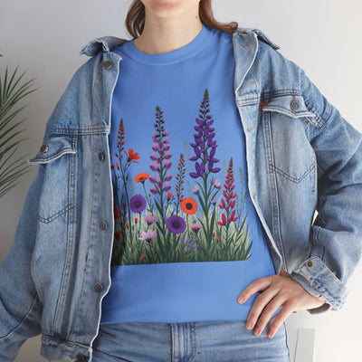 Wildflowers, Graphic T-Shirts for Women, Floral Shirt, Womens Short Sleeve, Ladies Graphic Tees #5125TTS