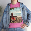 Have You Forgiven Your Ex?  Woman on Bench Looking at Waves, Forgiving T-Shirt, Forgiveness, Relationship Healing Top #5002STS