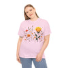 Wildflowers and a Yellow Rose, Graphic T-Shirts for Women, Floral Shirt, Womens Short Sleeve, Ladies Graphic Tees #5010TTS