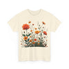 Wildflowers and Orange Roses, Graphic T-Shirts for Women, Floral Shirt, Womens Short Sleeve, Ladies Graphic Tees #5046TTS