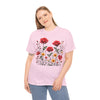 Wildflowers and Red Roses, Graphic T-Shirts for Women, Floral Shirt, Womens Short Sleeve, Ladies Graphic Tees #5034TTS