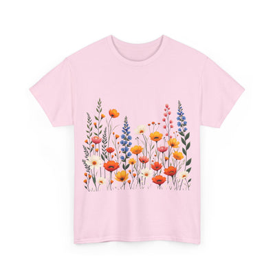 Wildflowers, Graphic T-Shirts for Women, Floral Shirt, Womens Short Sleeve, Ladies Graphic Tees #5110TTS
