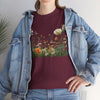 Wildflowers and White Roses, Graphic T-Shirts for Women, Floral Shirt, Womens Short Sleeve, Ladies Graphic Tees #5039TTS