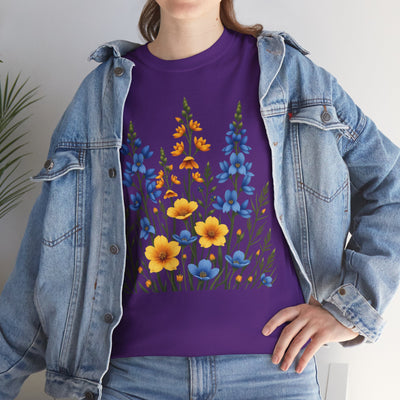 Wildflowers, Graphic T-Shirts for Women, Floral Shirt, Womens Short Sleeve, Ladies Graphic Tees #5121TTS