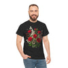 Wildflowers and Red Roses, Graphic T-Shirts for Women, Floral Shirt, Womens Short Sleeve, Ladies Graphic Tees #5130TTS