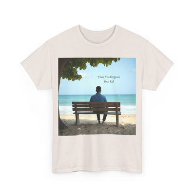 Have You Forgiven Your Ex?Man on Bench Looking at Waves, Forgiving T-Shirt, Forgiveness, Relationship Healing Top #5005STS