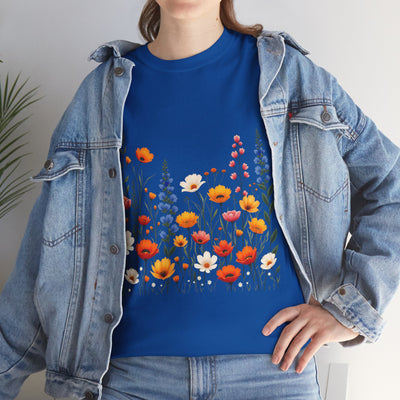 Wildflowers, Graphic T-Shirts for Women, Floral Shirt, Womens Short Sleeve, Ladies Graphic Tees #5110TTS