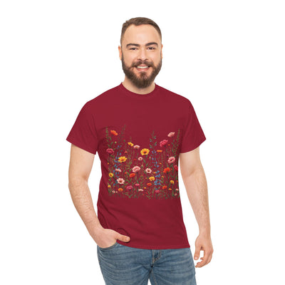 Wildflowers, Graphic T-Shirts for Women, Floral Shirt, Womens Short Sleeve, Ladies Graphic Tees #5103TTS