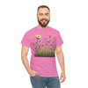 Wildflowers and White Roses, Graphic T-Shirts for Women, Floral Shirt, Womens Short Sleeve, Ladies Graphic Tees #5041TTS