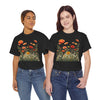Wildflowers and Orange Roses, Graphic T-Shirts for Women, Floral Shirt, Womens Short Sleeve, Ladies Graphic Tees #5045TTS